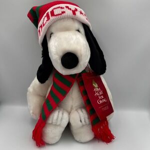 Vintage 1968 Macy's Snoopy Christmas Plush w/ Santa Hat/Scarf, 20" - BRAND NEW!!